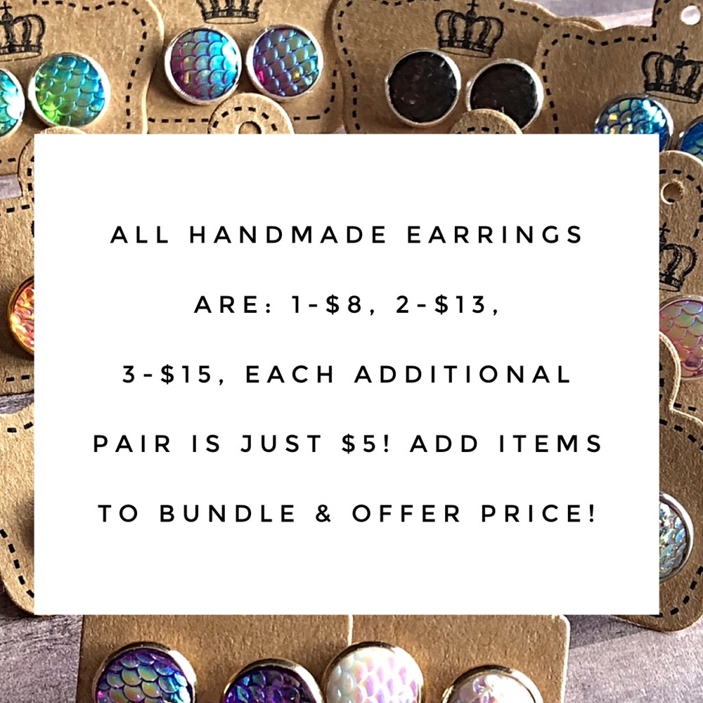 Iridescent Mermaid Vintage Bronze Drop Earrings! - Picture 8 of 11